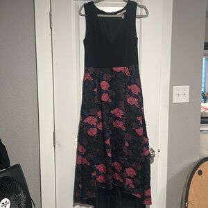 Hutch Hi-Low evening gown, lace flowers dress with pockets